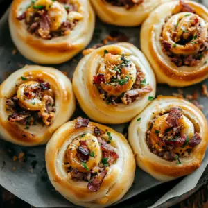 Turkey Bacon Cheeseburger Rolls