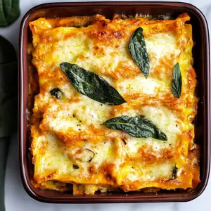 Vegetarian Pumpkin Spinach Lasagna