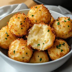 Air Fryer Cheesy Mashed Potato Balls