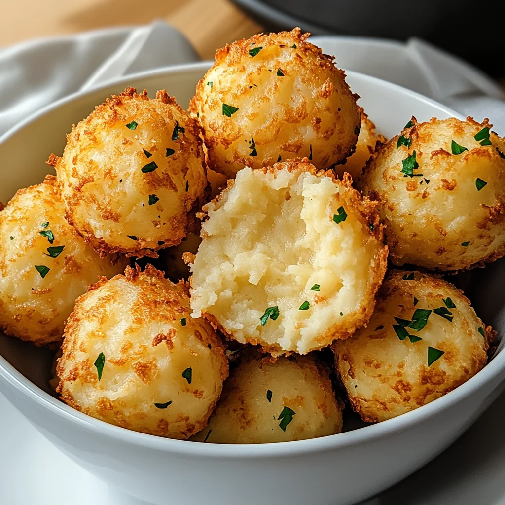 Air Fryer Cheesy Mashed Potato Balls