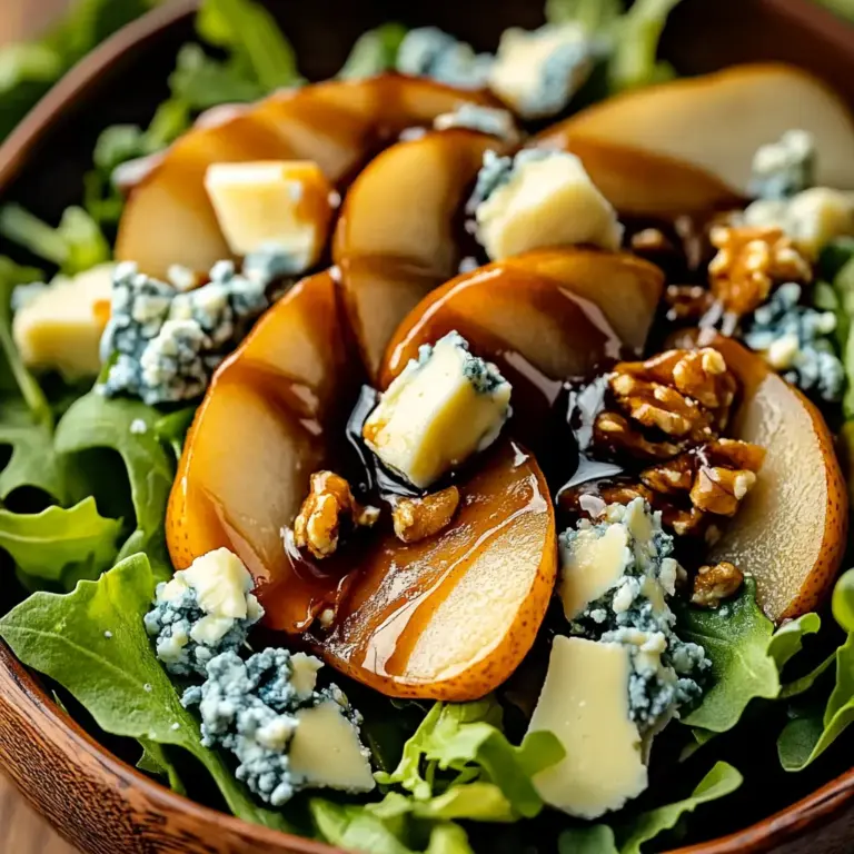 Caramelized Pear and Blue Cheese Salad: A Sweet and Savory Delight