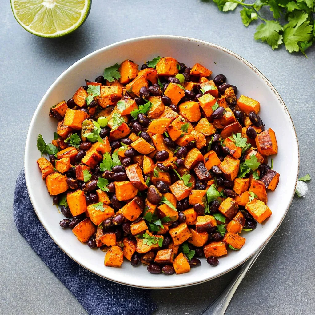 Chipotle Roasted Sweet Potato Black Bean Salad