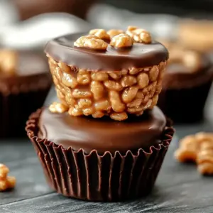 Chocolate Peanut Butter Rice Krispie Cups