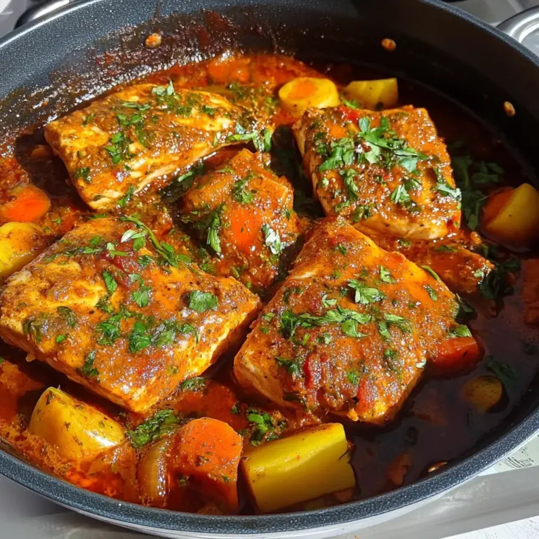 Classic Spicy Moroccan Fish in Rich Sauce