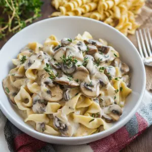Creamy Mushroom Stroganoff