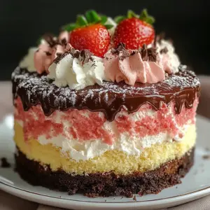 Creamy Neapolitan Cake