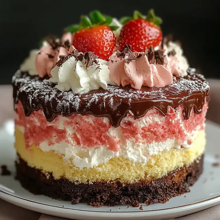 Creamy Neapolitan Cake