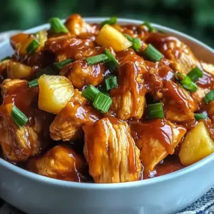 Crockpot Pineapple BBQ Chicken