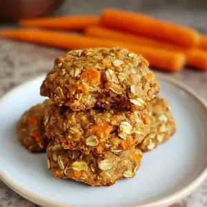 Healthy Carrot Cake Oatmeal Cookies