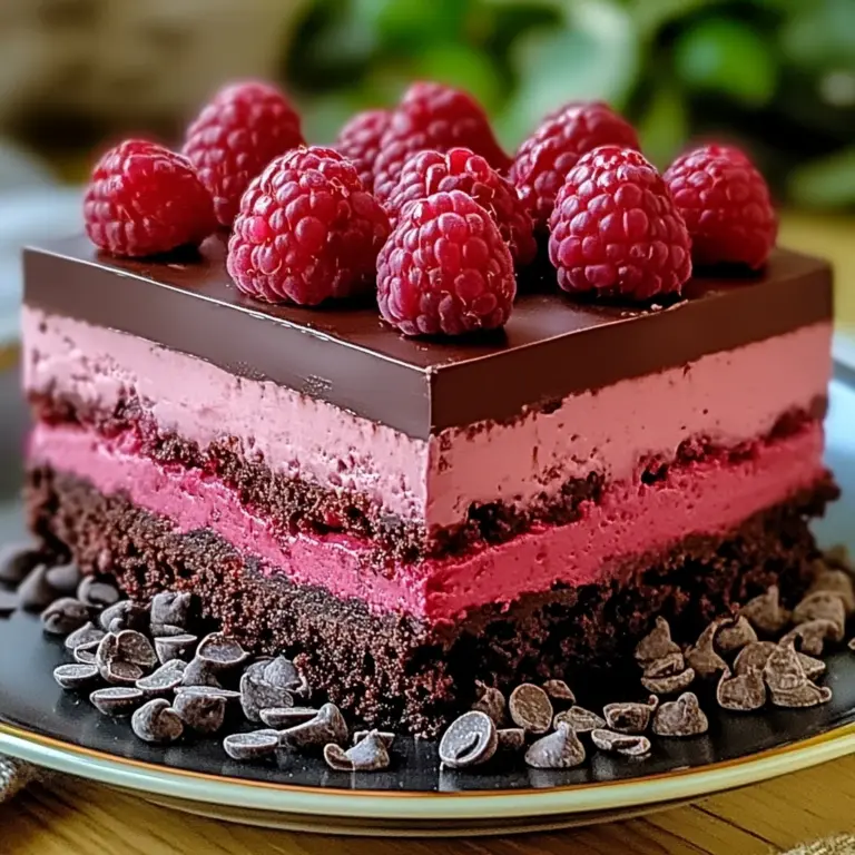 Heavenly Raspberry Chocolate Mousse Cake