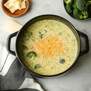 High Protein Broccoli Cheddar Soup