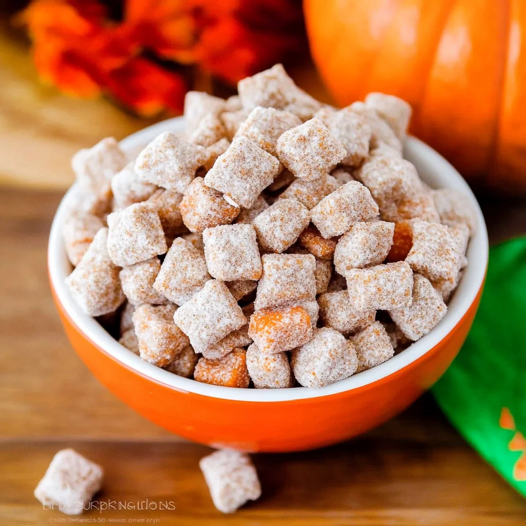 Irresistible Pumpkin Spice Puppy Chow