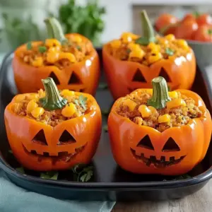 Jack O Lantern Stuffed Peppers Recipe