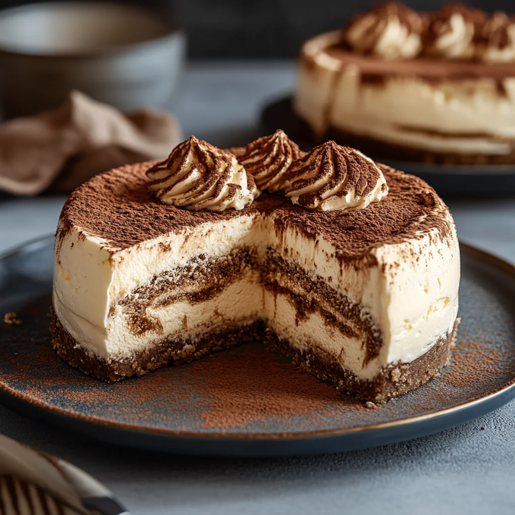 No-Bake Tiramisu Cheesecake