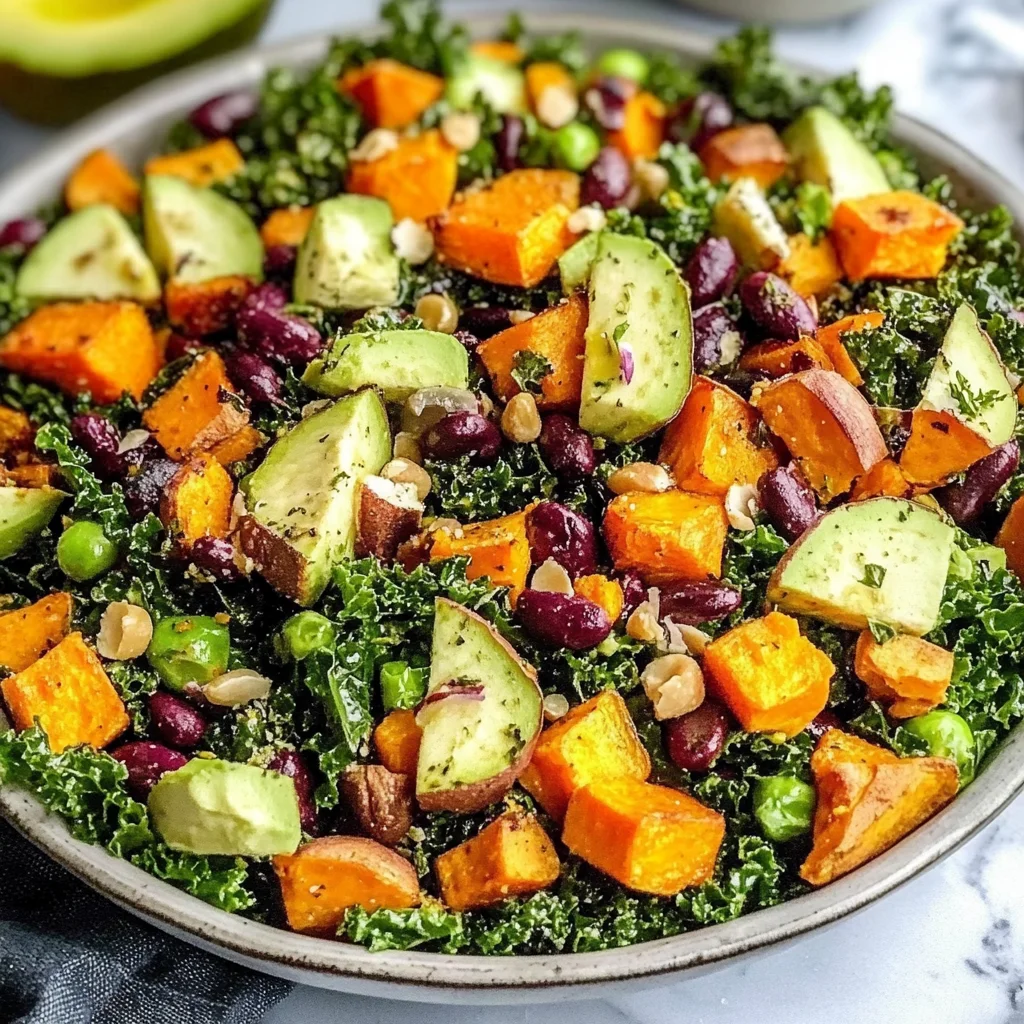 Roasted Sweet Potato Kale Salad