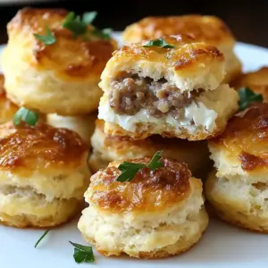 Sausage and Cream Cheese Biscuit Bites