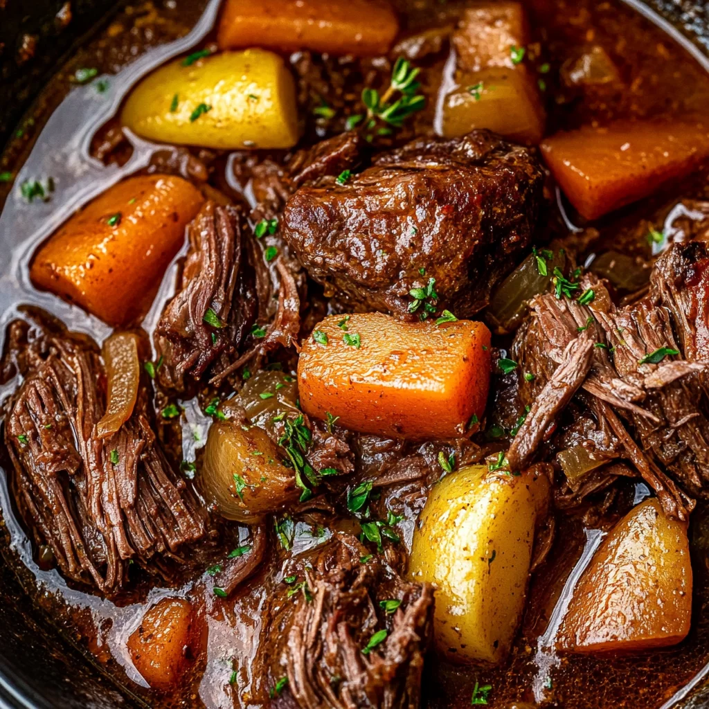 Slow Cooker Pot Roast apple vinegar