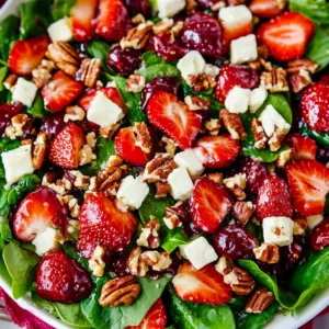 Spinach Strawberry Salad with Pecans