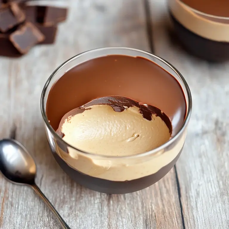 Vegan Peanut Butter Mousse (with a Chocolate Ganache!)