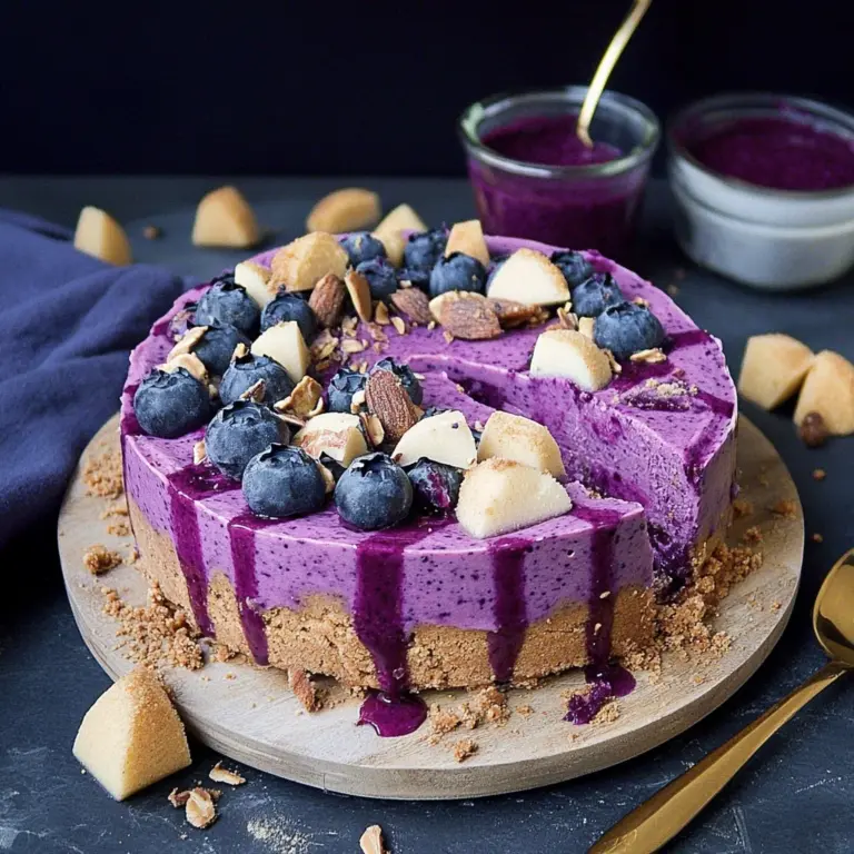 BLUEBERRY ACAI CHEESECAKE