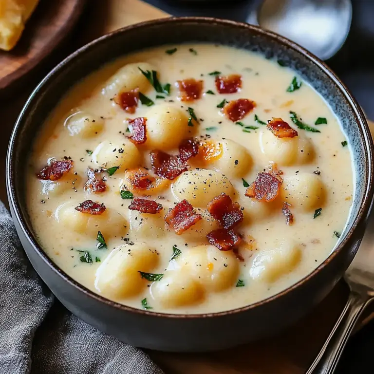 Bacon Cheddar Gnocchi Soup – A Rich and Creamy Comfort Meal