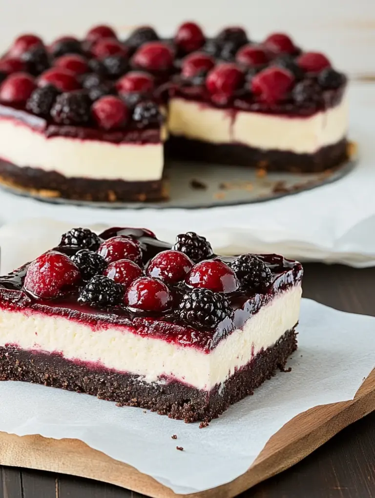 Black Forest Cheesecake Bars
