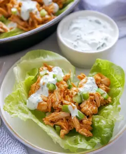 Buffalo Chicken Lettuce Wraps