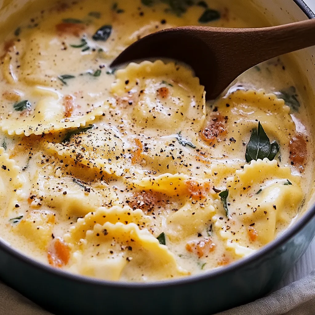 Creamy Tuscan Ravioli Soup : Comfort in Every Spoonful