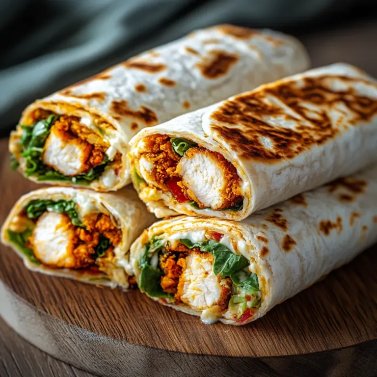 Crispy Air Fryer Chicken & Mozzarella Wraps