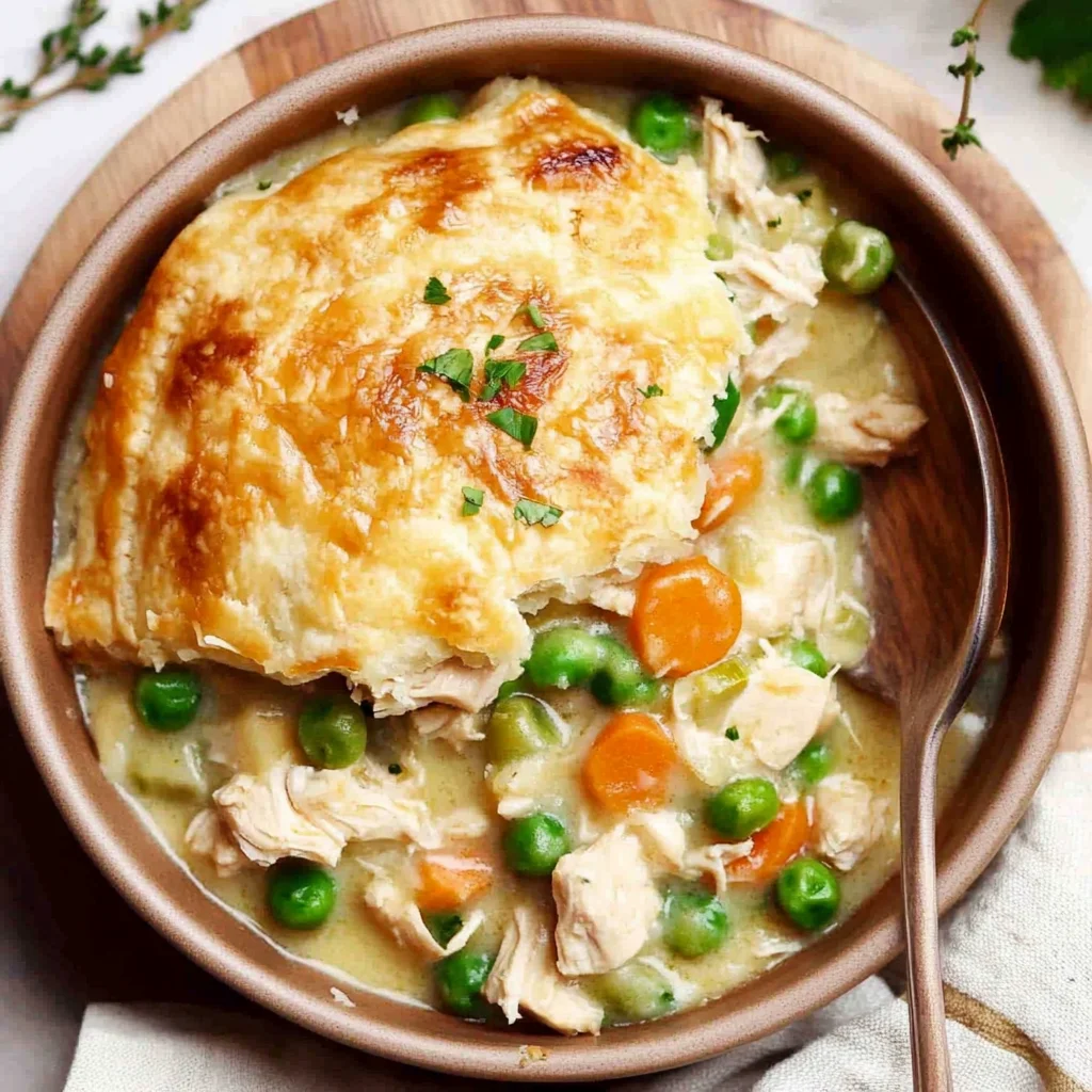Crustless Chicken Pot Pie