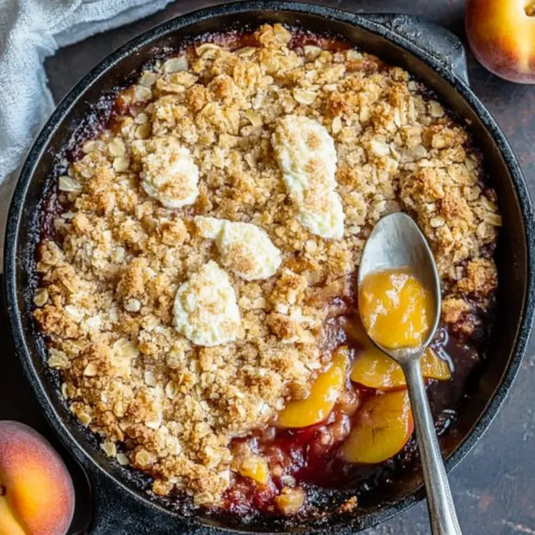Easy Peach Crisp Recipe (Crispy & Juicy)