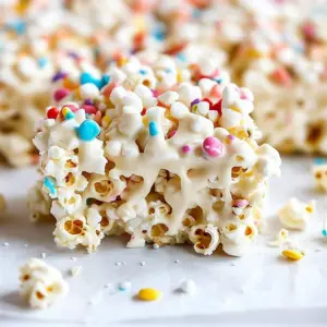 Homemade Funfetti Marshmallow Popcorn Treats Recipe