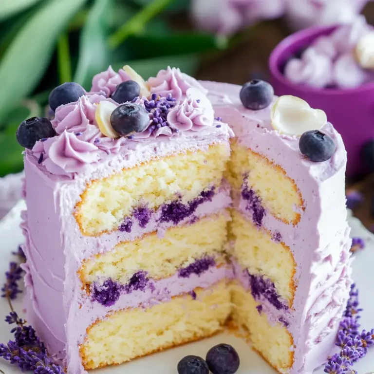 Lavender Cake Recipe with Lavender Buttercream Frosting