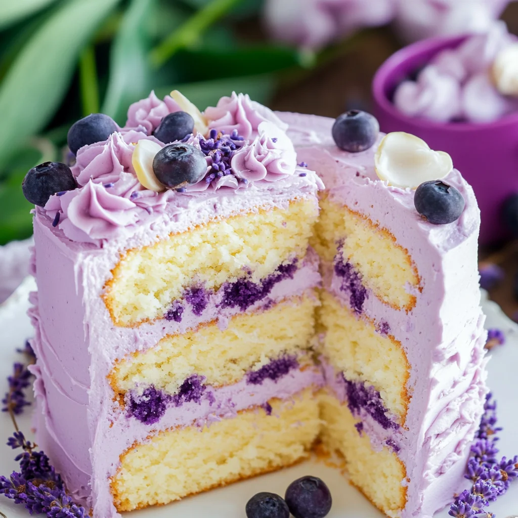 Lavender Cake Recipe with Lavender Buttercream Frosting