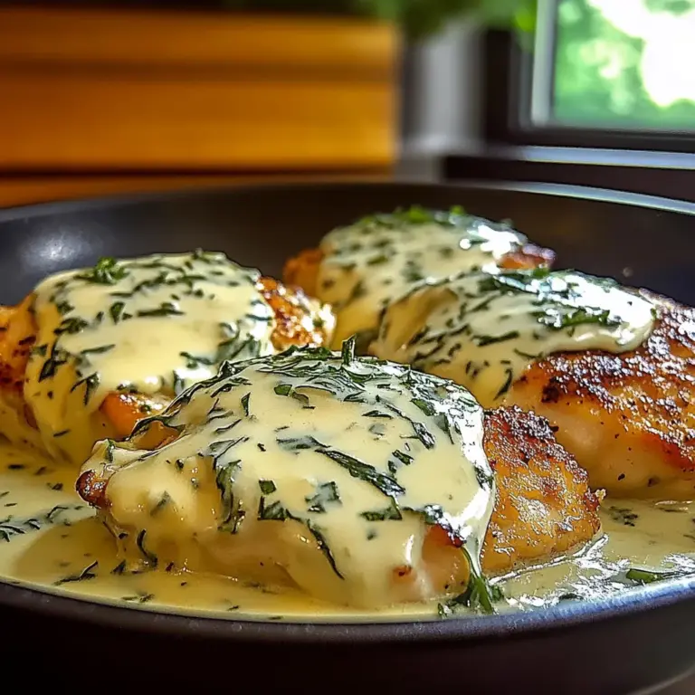 Mozzarella Chicken in Basil Cream Sauce