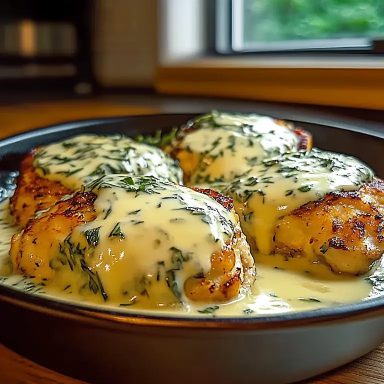Mozzarella Chicken in Basil Cream Sauce