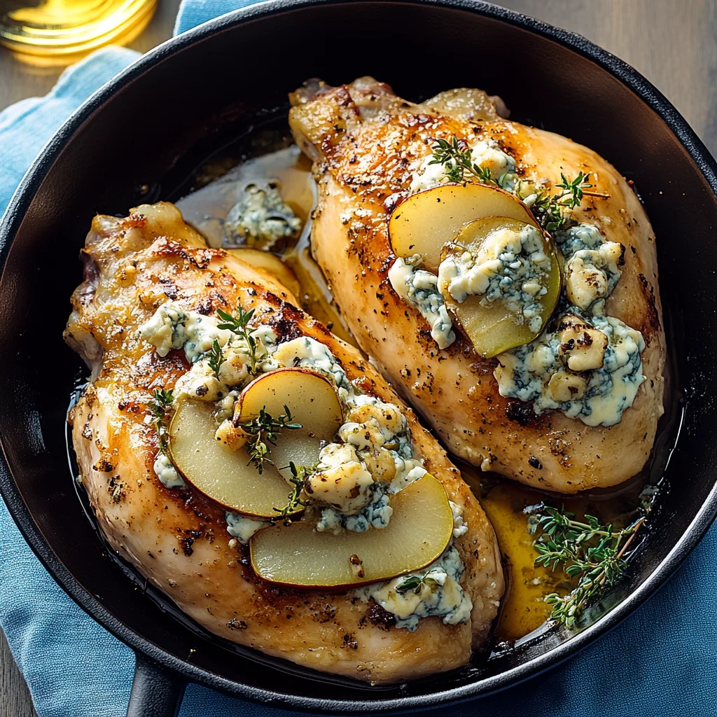 Pear and Gorgonzola Stuffed Chicken