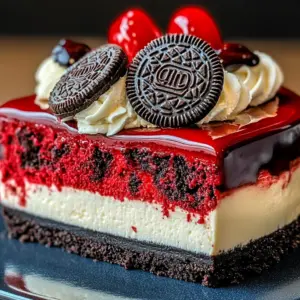 Red Velvet Oreo Cheesecake