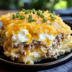 Sausage, Egg, and Cream Cheese Hashbrown Casserole