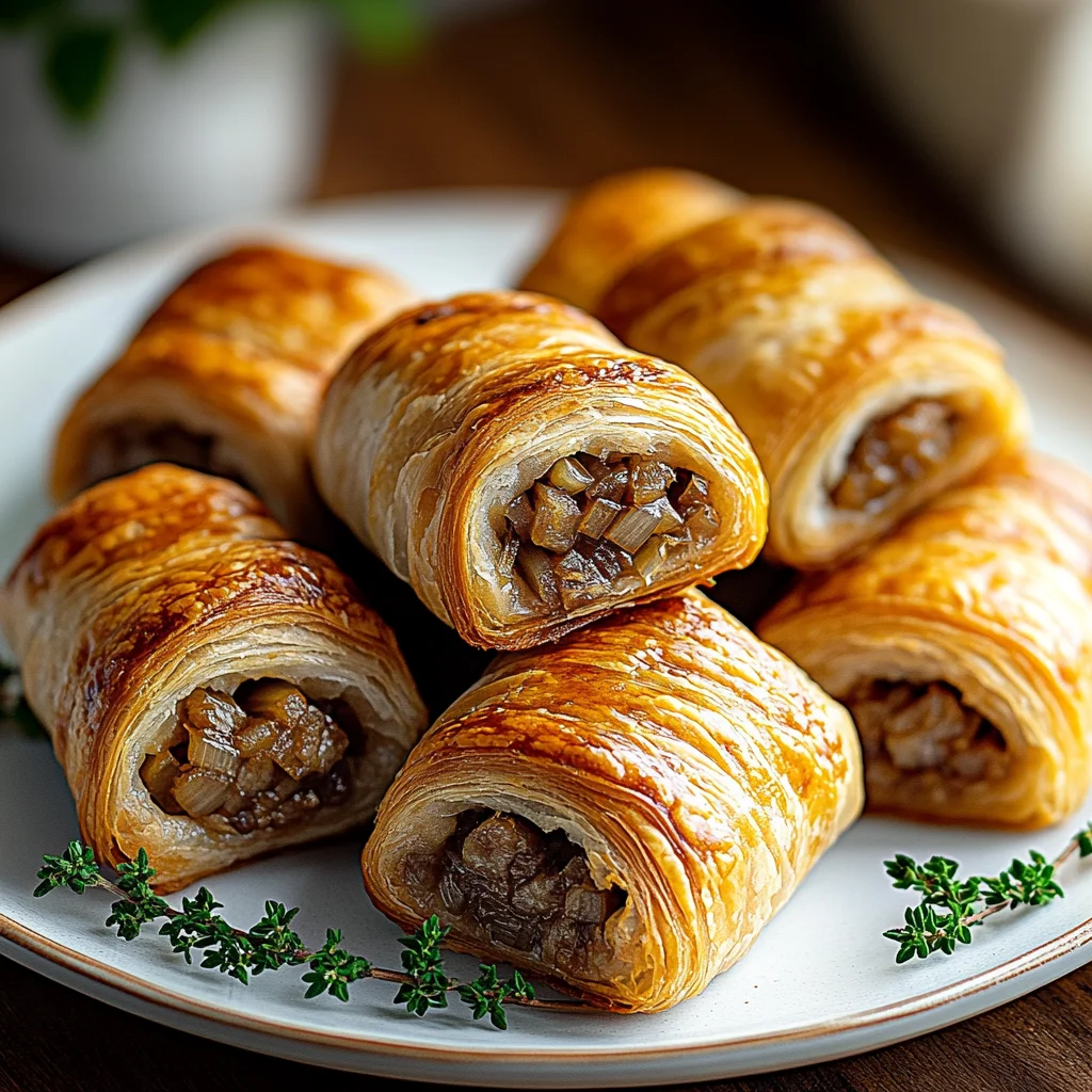 Savory French Onion Sausage Rolls