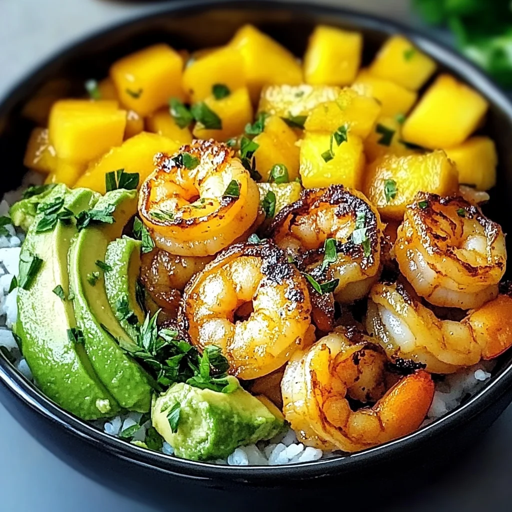 Shrimp Avocado Mango Bowls