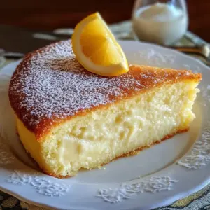The Best Lemon Custard Cake