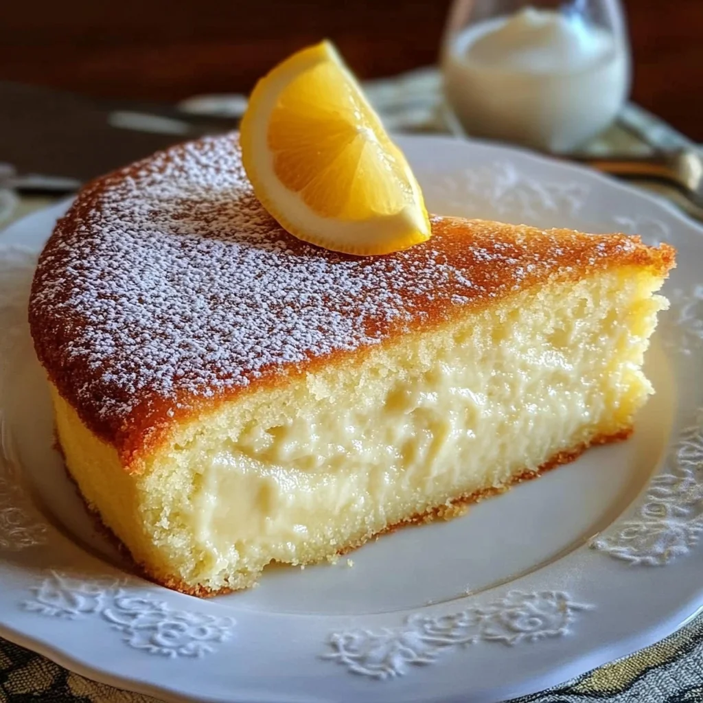 The Best Lemon Custard Cake