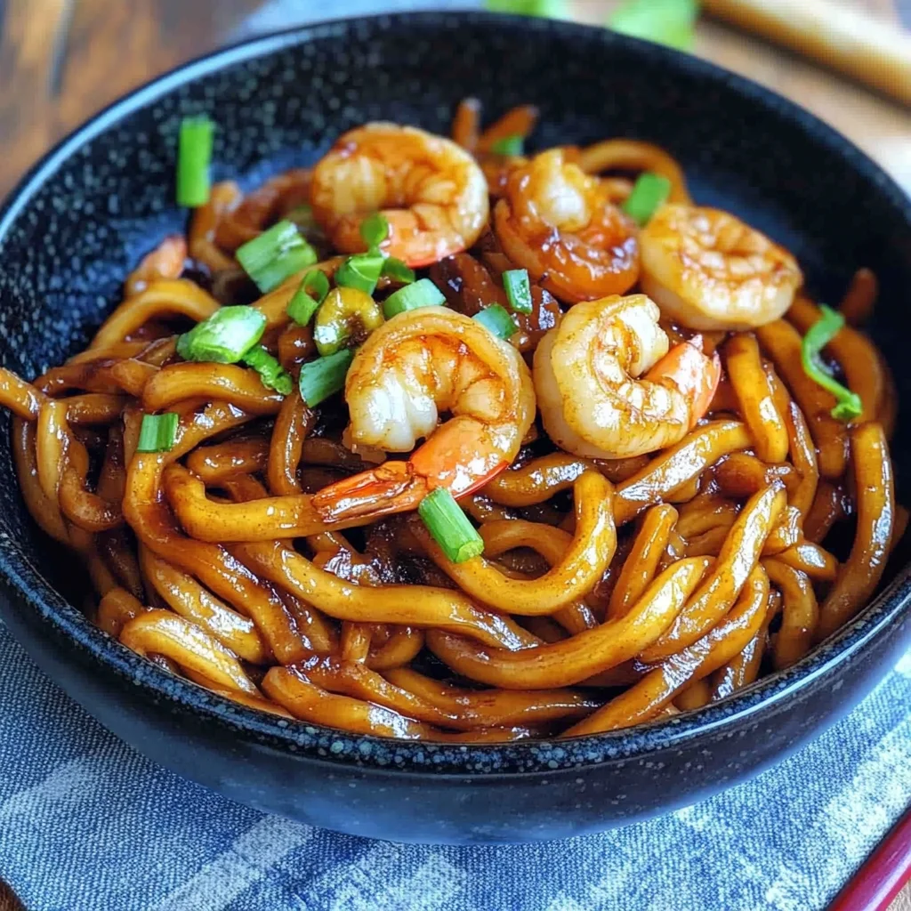 Yaki Udon with Shrimp