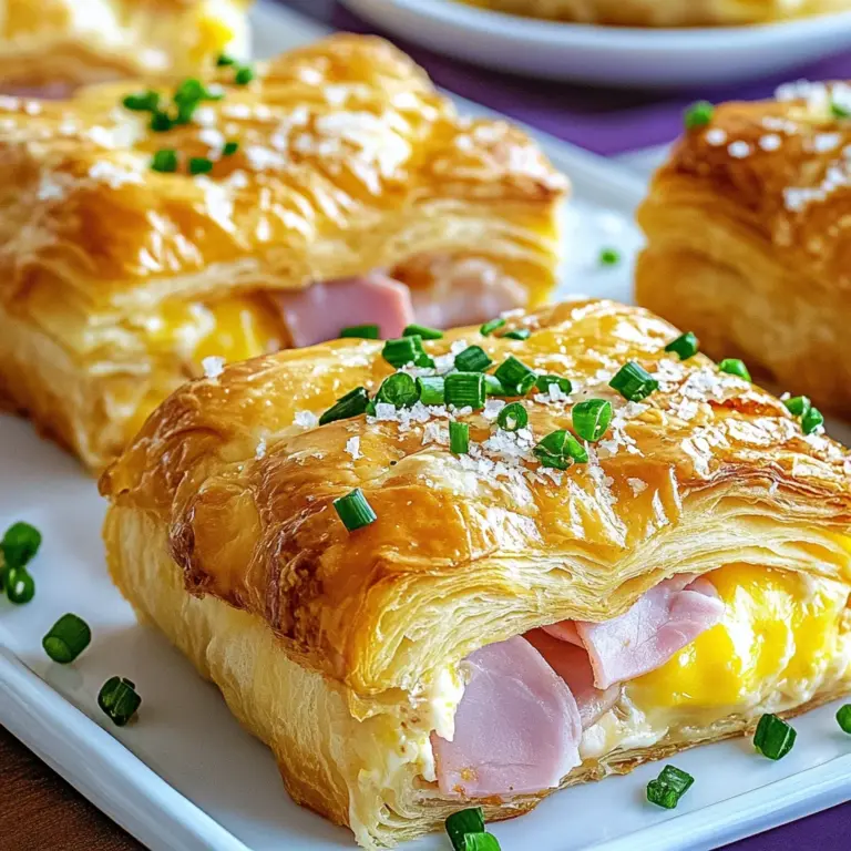 chicken chicken ham and Cheese Croissant Breakfast Casserole
