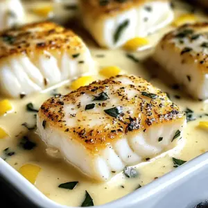 Baked Cod in Coconut Lemon Cream Sauce for Busy Weeknights