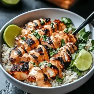 Chicken Quinoa Bowls with Coconut Lime Drizzle