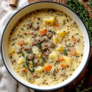 Comforting Potato and Sausage Chowder - Alrightwithme