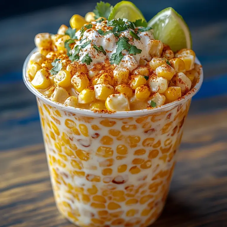 Creamy Mexican Street Corn in a Cup (Esquites) Delight!