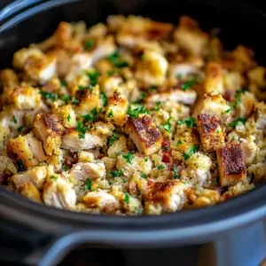 Crock Pot Chicken and Stuffing Dinner
